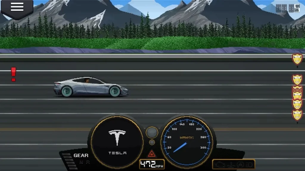 pixel car racer tesla roadster mod apk