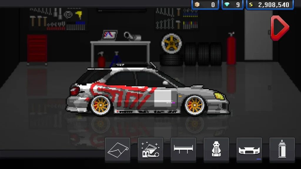 Koenigsegg Agera RS in Pixel Car Racer Mod APK