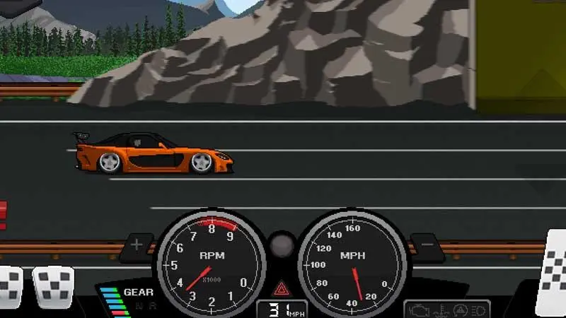 McLaren P1 in Pixel Car Racer Mod APK